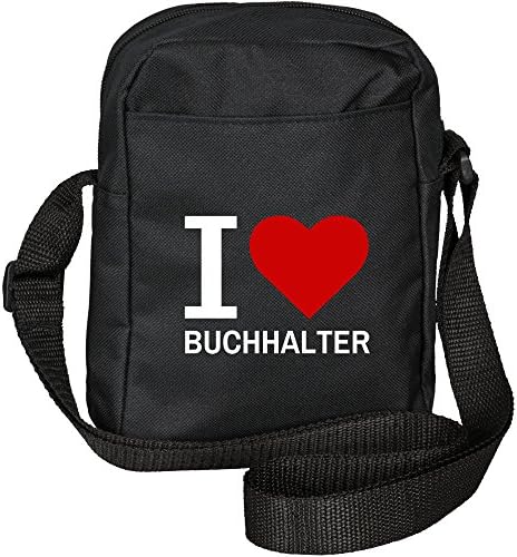 Messenger Bag Classic I Love Book Stand black