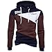 Price comparison product image Brezeh Men's Print Letter Retro Long Sleeve Hoodie Sweatshirt Tops Jacket Coat Outwear (S, Coffee)