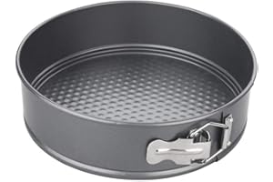 Chef Aid Non-Stick Spring Form Cake Tin, Round Cake pan with Loose Base for Easy Release, Fridge and Freezer Safe,Grey, 22.6 x 6.8 cm
