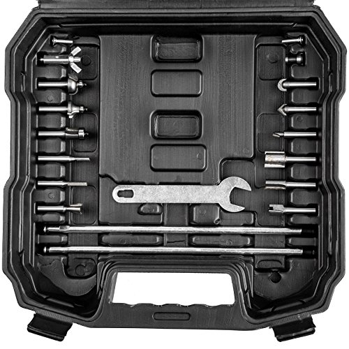 TecTake Oberfräse Holz Fräse Fräsmaschine Hand Kanten Fräser 1200 Watt inkl. 12 Fräser und Hartschalenkoffer - 7