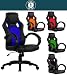 Produktbild SPS-Racing Exclusiver Racing Bürostuhl Chefsessel Drehstuhl Schreibtischstuhl Gaming Office Chair (Schwarz/Blau)