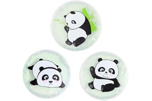 NEWGO® Almohadilla de refrigeración para niños, frío y caliente, compresa de gel para niños, para dientes de sabiduría, lesiones, abolladuras, 3 unidades (Panda)