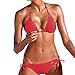 Produktbild Damen Bikini Sets Hffan Frauen Sexy Sommer Bandage Net Garn Badeanzüge Set Elegant Bodysuit Stretch Swimwear Party Badebekleidung Beachwear Top Bodysuits Swimsuit (Rosa, M)