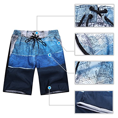 Rmine Herren Badeshorts Schnell Trockend Boardshorts Gr. M-5XL - 4
