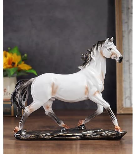 Goldene Pferdefigur Messing - Feng Shui Reichtums Statue