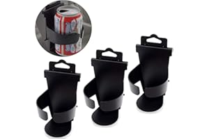 Hpamba Supporto Portabottiglie Acqua Universale per Auto Regolabile Portabicchieri d'Acqua caffè Porta Bevande a Clip per Auto Tazza Pieghevole Supporto Auto Camion Bicicletta Portabicchieri 3 Pezzi