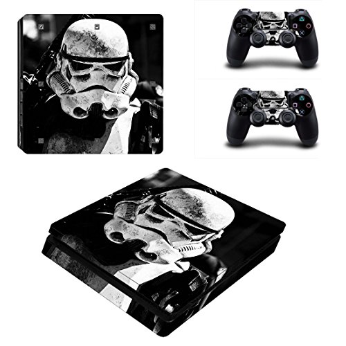 Preisvergleich Produktbild THTB Playstation 4 Slim + 2 Controller Aufkleber Schutzfolien Set - Star Wars (1) / PS4 S