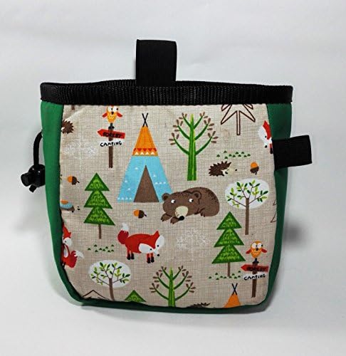 Chalk Bag Woodland Animals Including Adjustable Chalk Bag Belt by Trails Rock