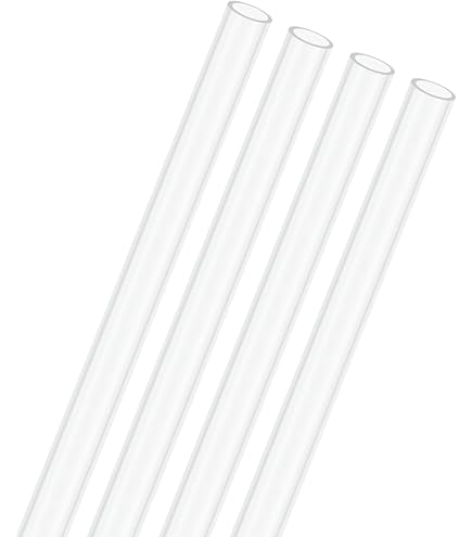 M METERXITY 4er-Pack Acrylrohre Klar – 4x8 Mm, 305 Mm Lang – Für Wasserkühlung, DIY & Lampen – Hart & Transparent