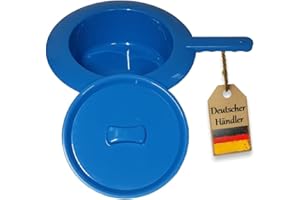 ‎FABACARE FabaCare Bettpfanne, Stechbecken, Stechpfanne, Toilettentopf, Zimmertopf, Mobile Toilette, Mobiles WC, Nachttopf, Töpfchen, Medizinische Pflege-Bettpfanne für Erwachsene aus Plastik, blau