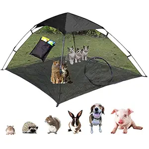 OUTING MAN Cat Tent Outdoor Playpen Dog Tent Portable Large Instant Pop-Up Pet Enclosure - Safe Indoor Play House for Cats & Dogs - Outside Habitat