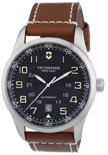 Victorinox men's Automatic Watch Analogue Display and Leather Strap 241507