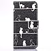 Produktbild Nancen Apple iPod touch 6 / touch 5 (4,0 Zoll) Flip Leder Case / Handyhülle, Katzen Serie Nette Karikatur Katzen Klettern Treppe Muster Folding PU Lederhülle Bookstyle Cover - mit Stand Funktion, Brieftasche und Karte Slot
