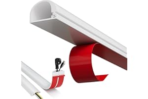 ZPSCXQ Mini White Conduit Trunking(2m), Trunking For Electric Cables,Flexible Wire Covers Hider For Cables,TV Cable Covers Hider For Wires Wall, Cable Trunking White, For Single TV Cables