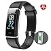 Produktbild YAMAY Wasserdicht IP68 Fitness Tracker Armband und Smartwatch mit Pulsmesser ,0,96 Zoll Farbbildschirm , Schwarz