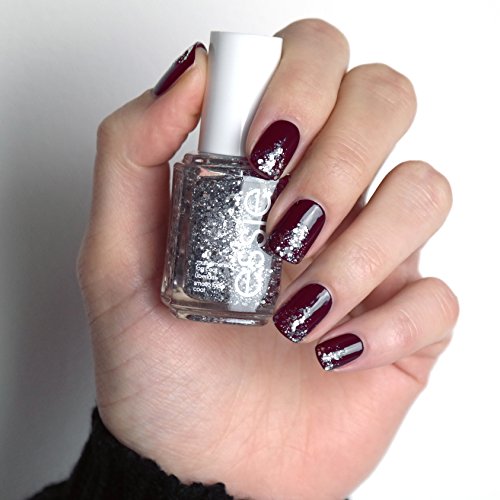 essie Nagellack Silbermetallic Glitzer Luxuseffects set in stones Nr. 278 / Transparenter Topcoat in Silber mit Glitzerpartikeln 1 x 13,5 ml - 3