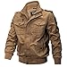 Produktbild JYJM 2018 Weihnachten Herren Herbst Winter Military Clothing Taktische Outwear atmungsaktiv Mantel Herren Stepp-Winterjacke Kunstfell-Kapuze Gesteppt Zipper Kurz Schwarz Navy Khaki