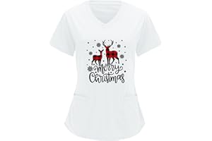 STPT Kasack Damen Einfarbig T-Shirts Pflege große größen Schlupfkasack mit Taschen Kurzarm Unregelmäßiger V-Ausschnitt Schlupfhemd mit Kragen Berufskleidung Krankenpfleger Uniformen