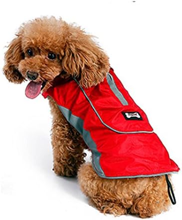 Akemiao Dog Coat Winter Warm Jacket Pet Clothes with Harness Hole Suit for Small Medium Breed Dogs