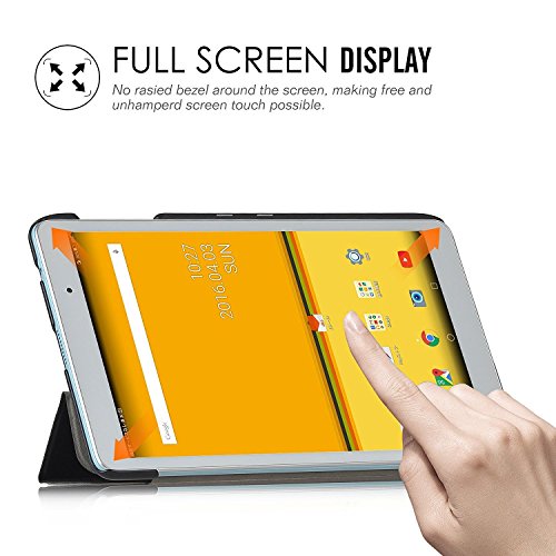 Huawei MediaPad T2 7 Pro Hülle, IVSO hochwertiges PU Leder Etui – mit Standfunktion, super 360° Anti-Wrestling, Schutzhülle für Huawei MediaPad T2 7 Pro LTE 7 Zoll Tablet PC perfekt geeignet (Für Huawei MediaPad T2 7 Pro, Schwarz) - 4