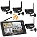 Produktbild KKmoon 2.4GHz Wireless 4CH Kit 7 Zoll TFT Motion Detektion IR Nachtsichtskamera Support 32G Mikro SD Karte Wasserdicht Haussicherheit Kamera