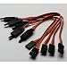 Produktbild MR-Onlinehandel ® 5 Stück 15cm Servo Verlängerungskabel JR/Graupner 26AWG mit Haken / Sicherung