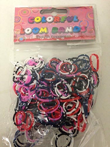 300 x Polka Dot Style loom bands 12x 's' clasps and 1 x hooking tool