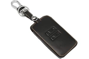 Kaxich Genuine Leather Remote Car Key Case Cover Keychain Key Fob Key Holder Protector for Renault Kadjar with Key Rings (Black)