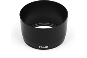 Fotover Pare-soleil de rechange ET-65 III pour Canon EF 85 mm f/1.8 USM&EF 135 mm f/2.8 Softwfocus et EF 100-300 mm f/4.5-5.6 USM