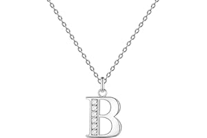 cotigo - Collar Letra Inicial Acero inoxidable con Piedra de Circonita Brillantes - Collar Mujer con Colgante de Letra A-Z - Colgante Inicial de Nombre - Regalo para Mujer, Dia de Madre, Aniversario