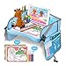 Produktbild Multifun Kinder knietablett, Reisetisch, Auto Kindersitz Spieltisch, Multifunktional Autositz Spieltisch, Essentisch mit 1 Transparenter Zeichnungsfilm + 5 Zeichenpapier + 9 Farbstifte