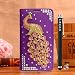 Produktbild Locaa(TM) For Huawei Google Nexus 6P Nexus6P 5.7 inch 3D Bling Case + Gift Leder Schutzhülle Stoßstange Hülle Shell Schale Hochwertige Cover Schöne Abdeckung Persönlichkeit - Holster [Pfau Serie 2] Lila - Hellrosa Pfau