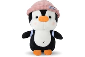 Wishstar Kuscheltier Pinguin Plüschtier für Kinder, Stofftier Schmusetier zum Kuscheln & Spielen, Squishmallow Pinguin Geschenk, Pudgy Penguins Plush Für Mädchen Jungen (Rosa 23cm)