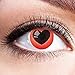 Produktbild Farbige Kontaktlinsen Schwarz Rot Ohne Stärke mit Motiv Linsen Halloween Karneval Fasching Cosplay Kostüm Black Red Eyes Schwarze Rote Augen Heart Rotes Herz