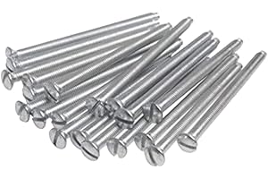GENERIC SDTOOLS M3.5 x 40mm, 75mm Electrical Slot Countersunk Machine Screw for Light Switch and Plug Sockets Stainless Steel Plated Slotted Head (10, M3.5 x 75mm)