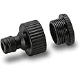 Purfex Tap Adaptor for Karcher-Tough Tap Connector with ¾” Thread & ½” Thread Reducer – Durable Plastic Adapter For Hose Fittings – Universal Compatibility For Watering Systems