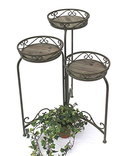 DanDiBo Blumentreppe 11136 „Malega“ 72 cm Blumenständer mit 3 Körbe Hocker Blumenhocker - 4