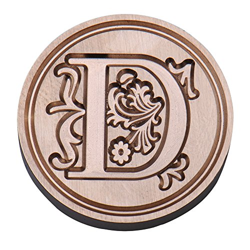 Siegelwachs Set Vintage Retro Messing Farbe Alphabet Stempel Seal Melting Löffel Kerzen Set D - 2