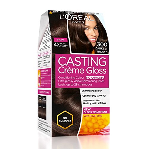 L'Oreal Paris Casting Creme Gloss, Darkest Brown 300, 87.5g+72ml