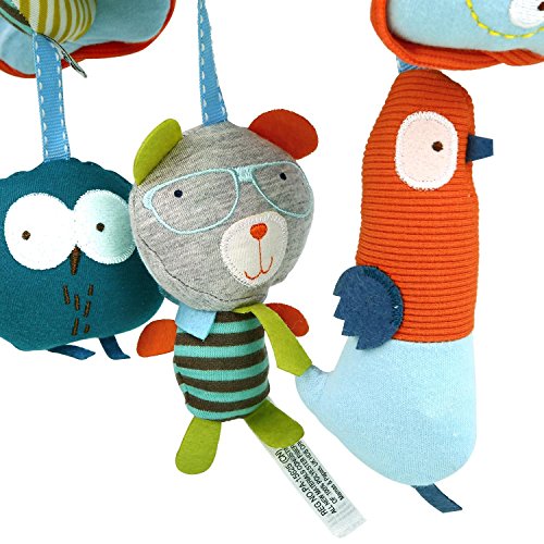 Peradix Babybett Anhänger Spielzeug Glocke hängen Krippe Bär Vögelchen Hühnchen Rassel Spielzeug - 2