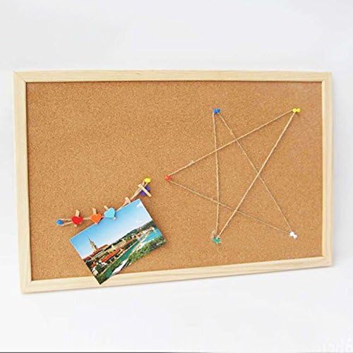 Cork Notice Board Bulletin Board Mini Hanging Tack Message Memo Picture Board for Home Office School Cubicle Presentation, Display and Planning with Pins, Clear Plastic Head, Steel Point