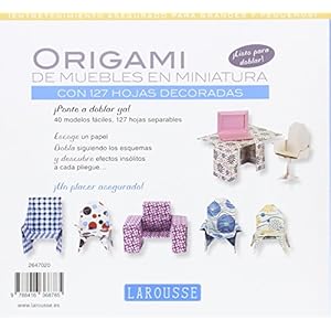 Origami de muebles en miniatura