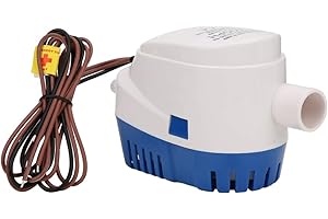 Demeras Pompe à Eau de cale 24V avec système d'interrupteur à Flotteur intégré pour Pompe à Eau Submersible Automatique à Haut débit Auto-amorçante à Haut débit pour HYBP2-G1100-02