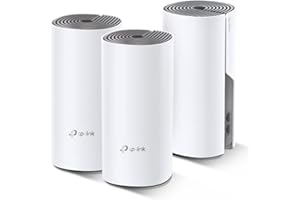 TP-Link Deco E4 (3-Pack) - AC1200 Repetidor de WiFi, Mesh WiFi Inteligente, Doble Banda hasta 350m², 2xPuertos 100/10 Mbps, MU-MIMO, hasta 100 Dispositivos, Adecuado para Xiaomi Mi Box