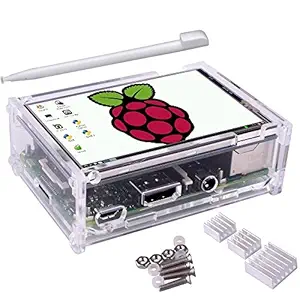 kuman TFT Touch Screen, Kuman 3.5 inch 320x480 Resolution TFT LCD Display with Protective Case + 3 x Heat sinks+ Touch Pen for Raspberry Pi 3 Model B, Pi 2 Model B & Pi Model B (TFT Touch Screen) SC11