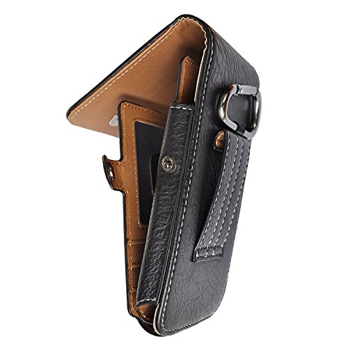Custodia a sacchetto per smartphone universale portafoglio verticale - passante cintura moschettone clip Scomparto porta carte e possibilitÃ  doppio telefono - da 5,5