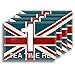 Produktbild Rustikaler Union Jack Design, Flagge von Großbritannien. Set von 4 x Aufkleber für Mülltonnen, personalisiert/Vinyl Etiketten mit Hausnummer und Street Name – Größe A5 [4 Pack]
