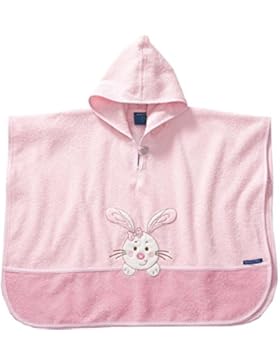 Morgenstern, hochwertiger Frottee - Bade - Poncho aus 100 % Baumwolle, Farbe rosa Motiv Hase, Größe one size (...