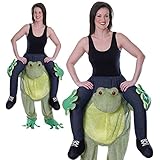Erwachsene Frosch Fasching Herren Kostüm Huckepack Schlüpfkostüm Party Animal Carry Me - 