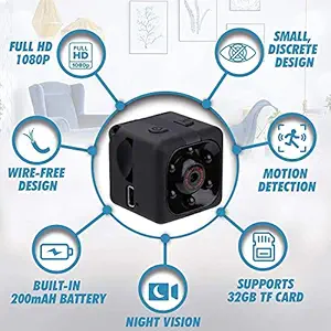 ENTRAZON Secret Mini HD Wireless Hidden 1080P Smallest Body Spy Camera, 12 MP Convert Security Nanny Cam with Night Vision and Motion Detection